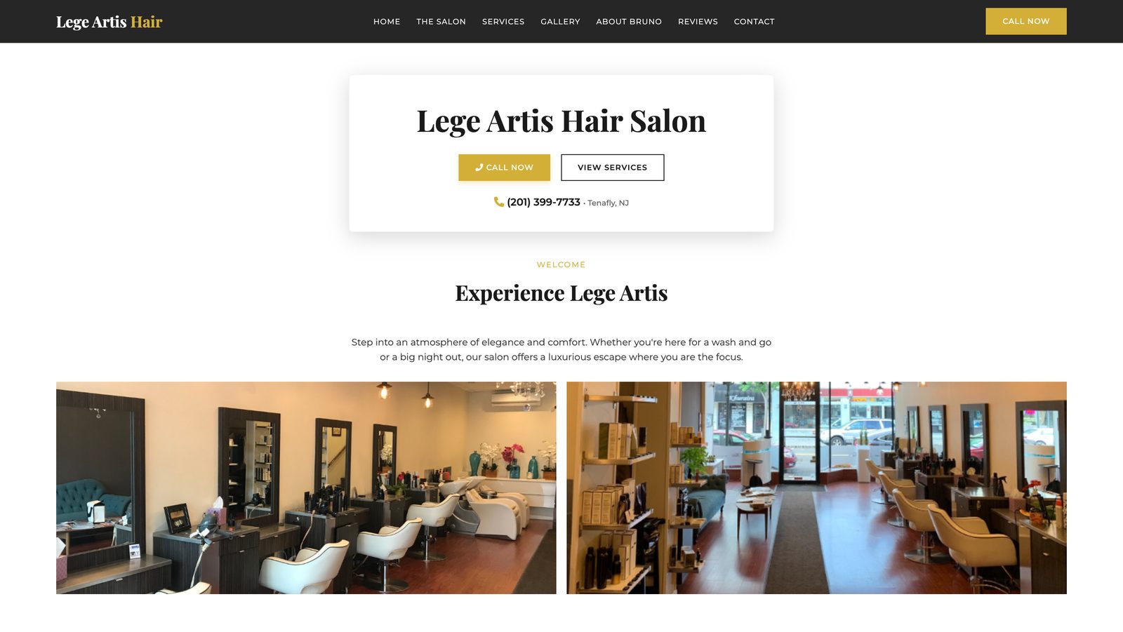 The Lege Artis Hair Salon website built by InnovationsForEquality