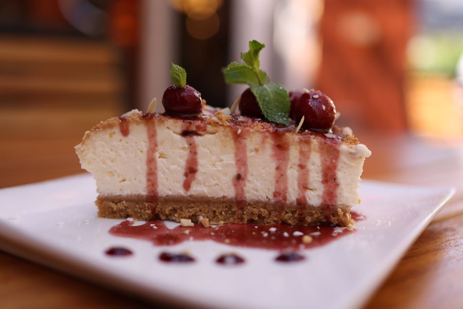 Italian Cheesecake — A dense set custard of soft cheese on a crumb base.