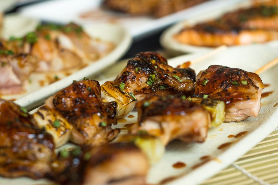 Teriyaki — Grilled chicken glazed in a sweet soy sauce.