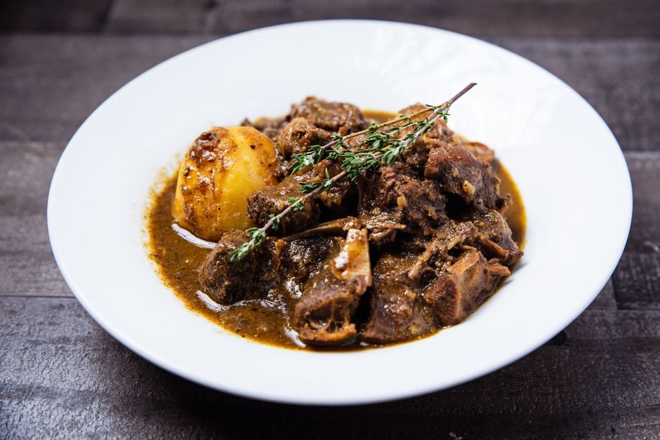Oxtail — Beef tail braised until the meat falls from the bone.
