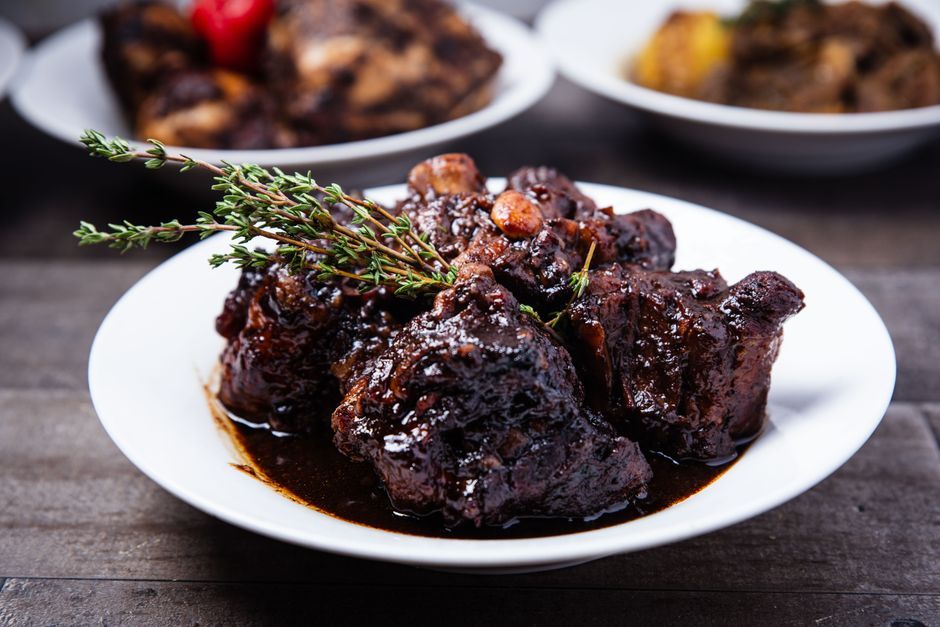 Oxtail — Beef tail braised until the meat falls from the bone.