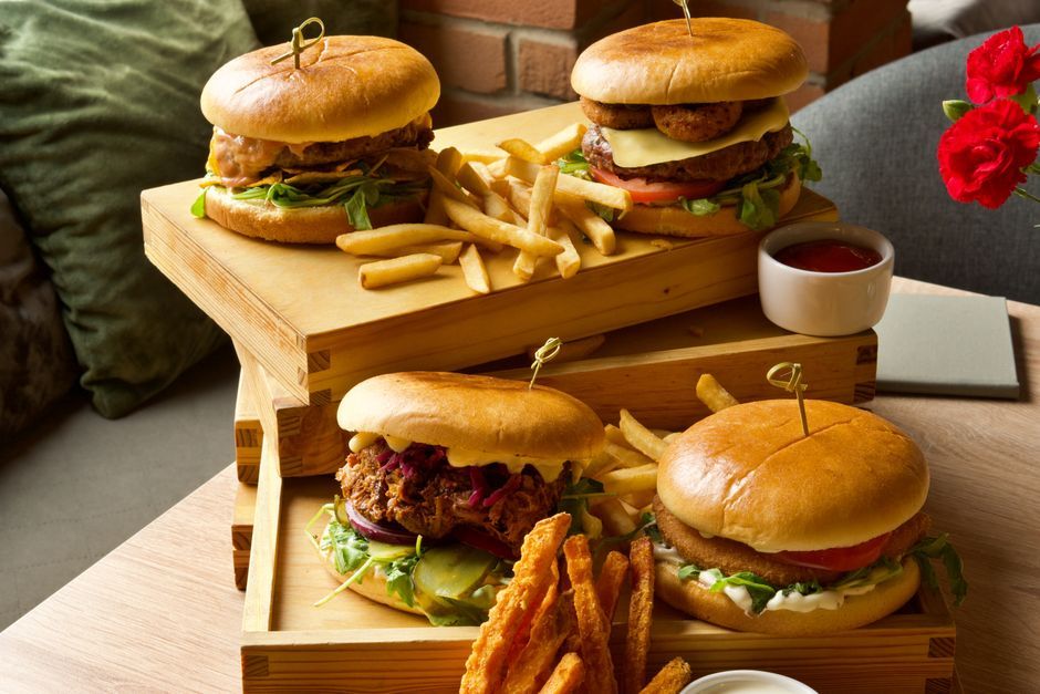 Burger food, representative of the kind of dishes served