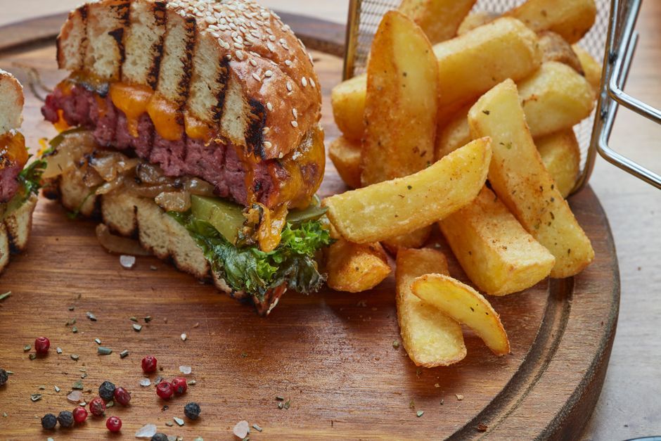 Burger food, representative of the kind of dishes served
