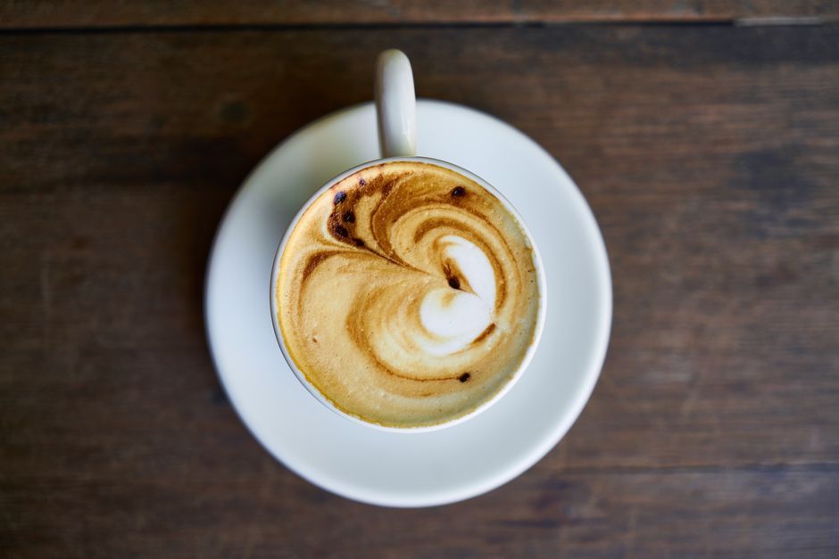 Coffee and pastries of the kind served at a neighbourhood cafe