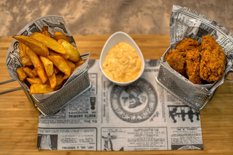 Chicken food, representative of the kind of dishes served