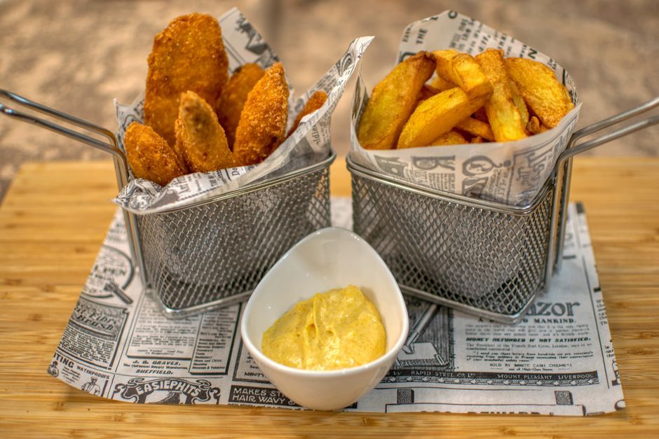 Chicken food, representative of the kind of dishes served