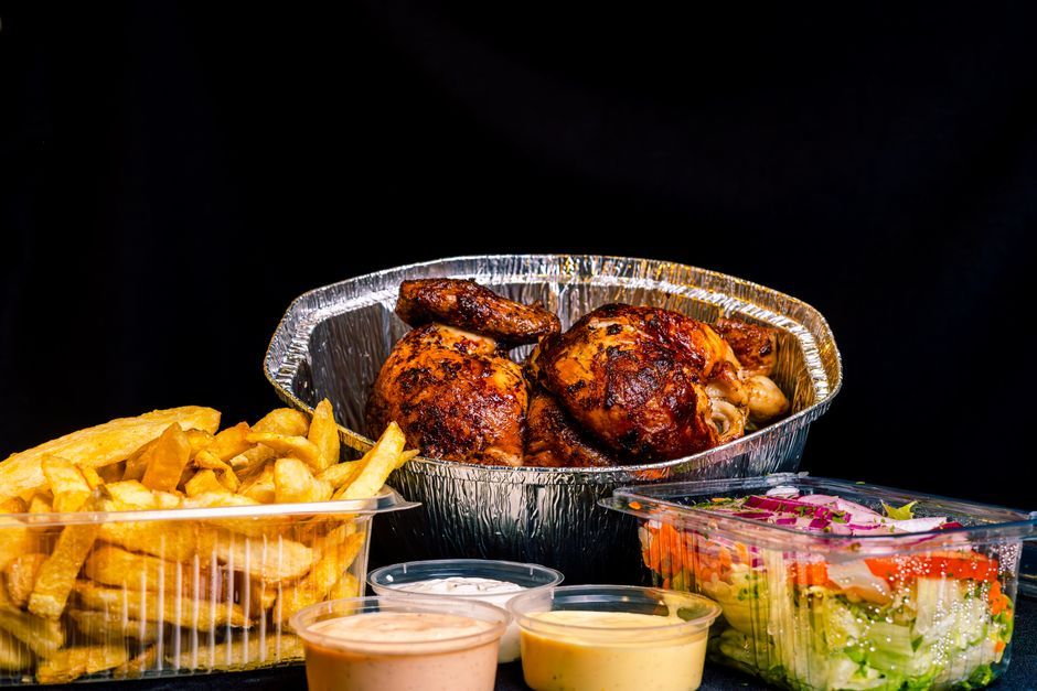 Chicken food, representative of the kind of dishes served
