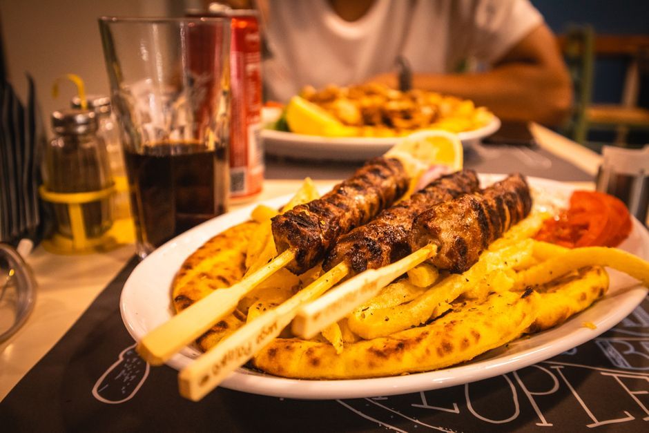 Greek food, representative of the kind of dishes served