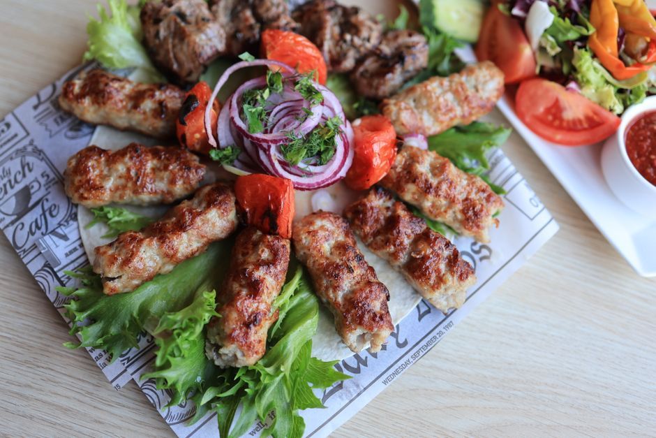 Halal food, representative of the kind of dishes served