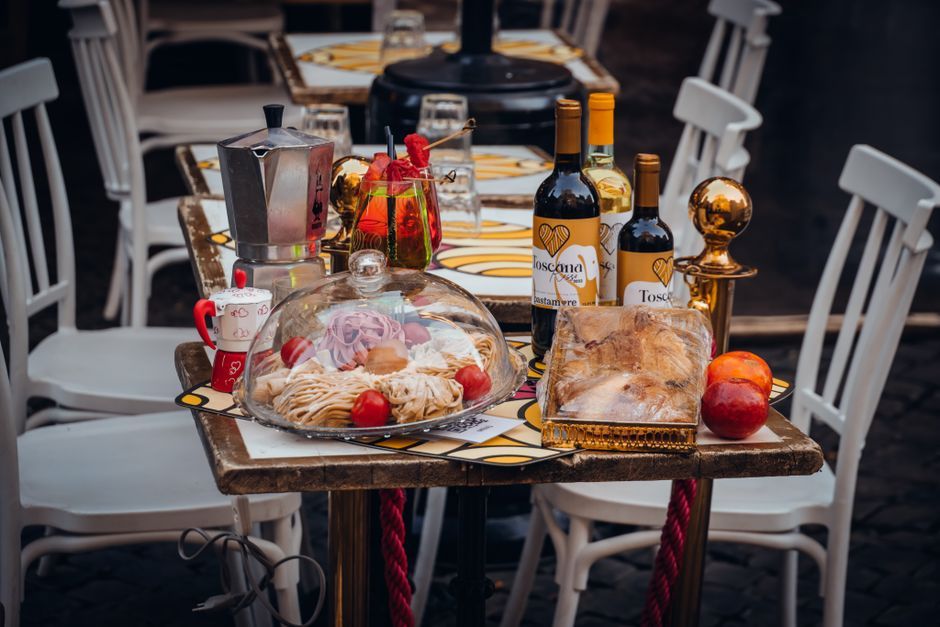 Italian food, representative of the kind of dishes served