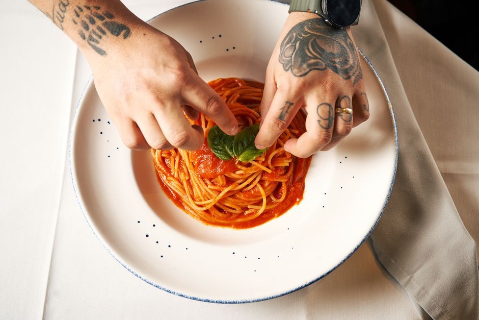 Italian food, representative of the kind of dishes served