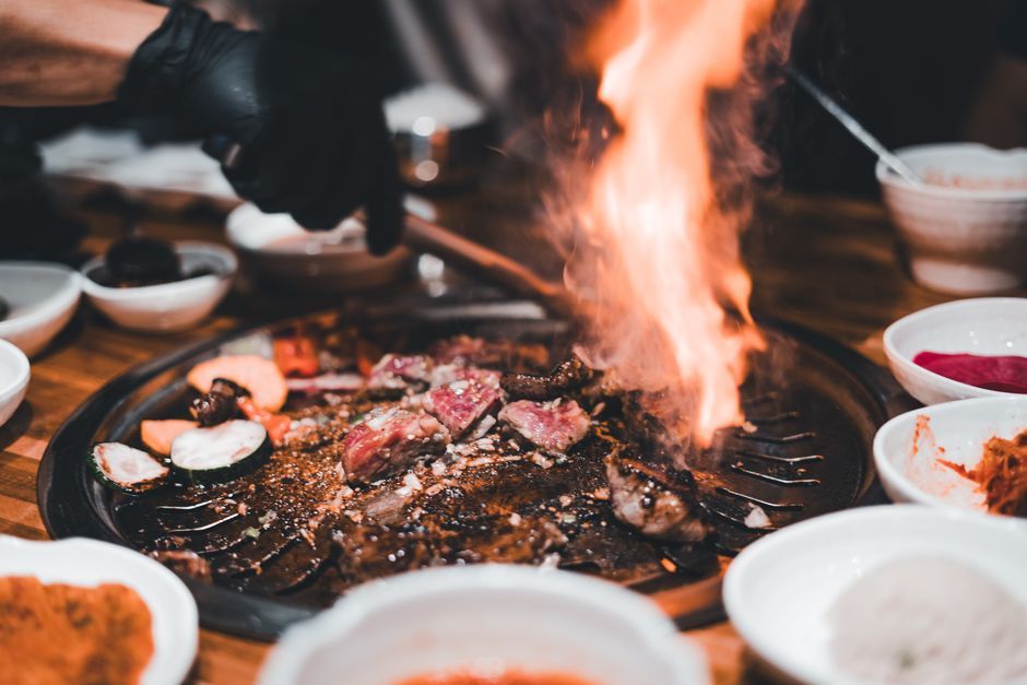 Korean food, representative of the kind of dishes served