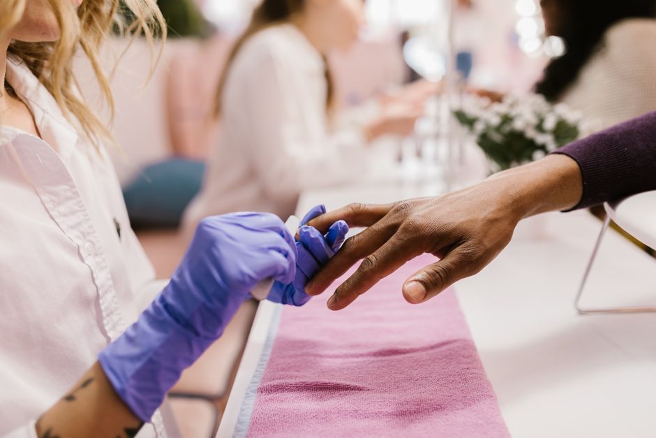 The interior of a hair salon