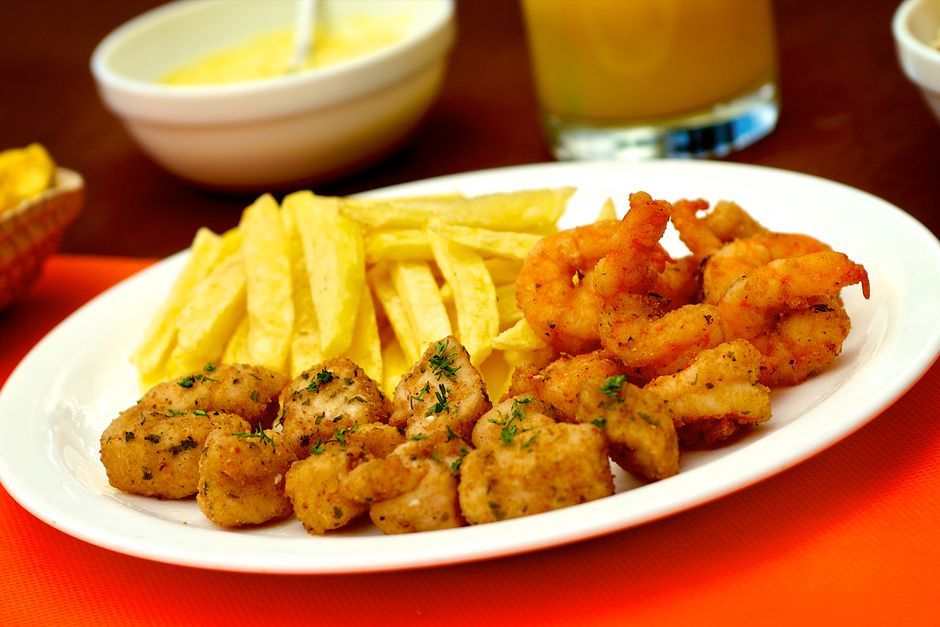 Seafood food, representative of the kind of dishes served
