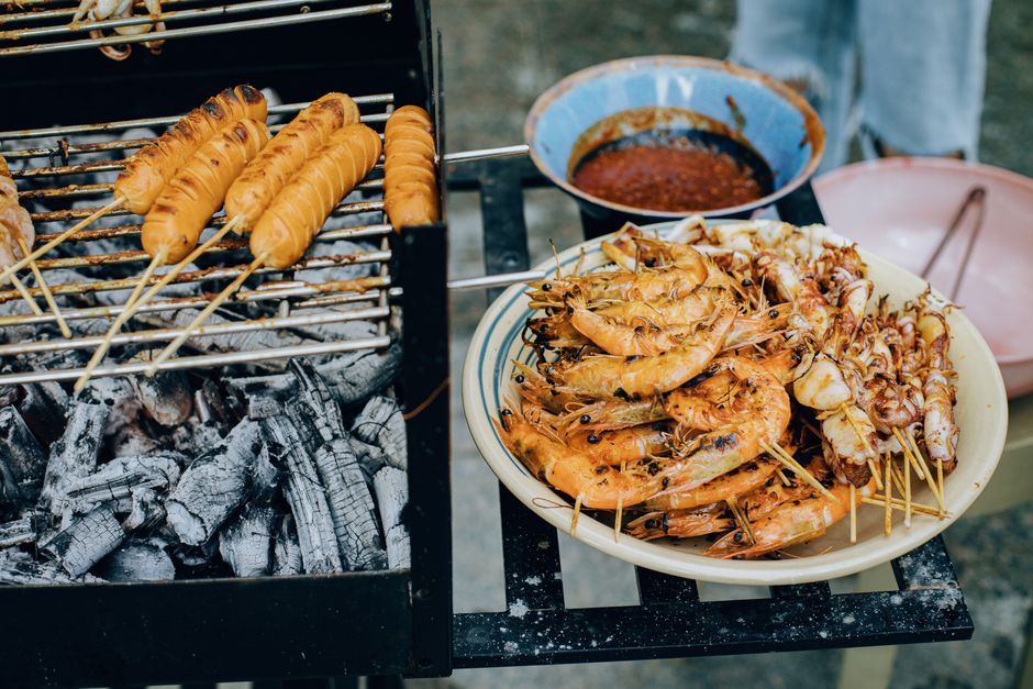 Seafood food, representative of the kind of dishes served