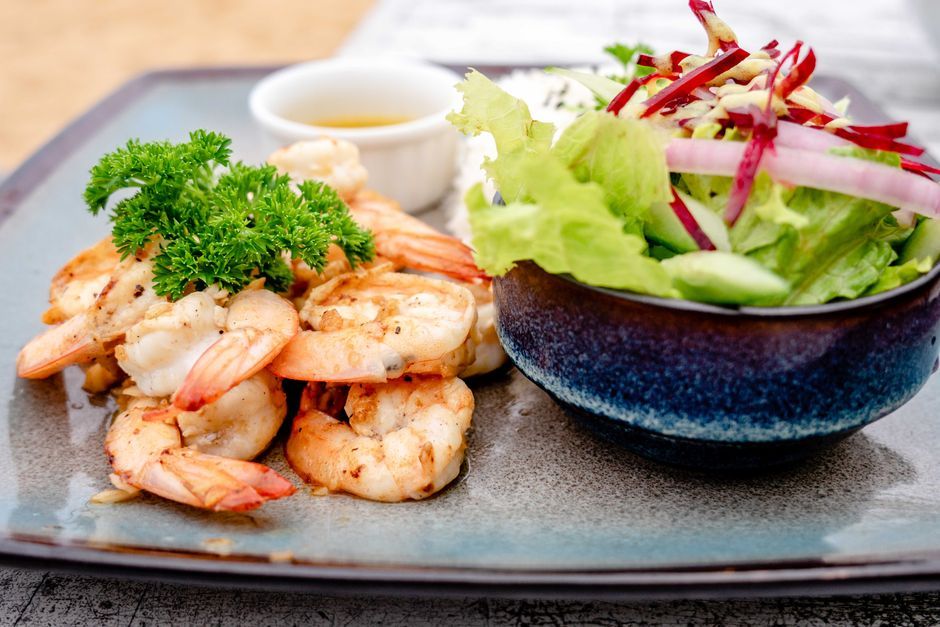 Seafood food, representative of the kind of dishes served